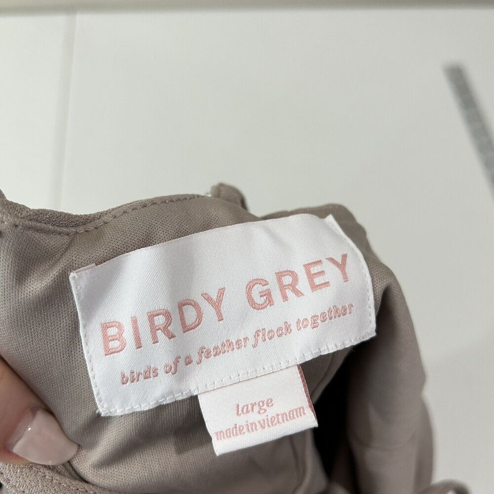 Birdy Grey Womens Dress Large Pink Cowl Flowy Side Slit Gown Formal Bridesmaid - Picture 10 of 11